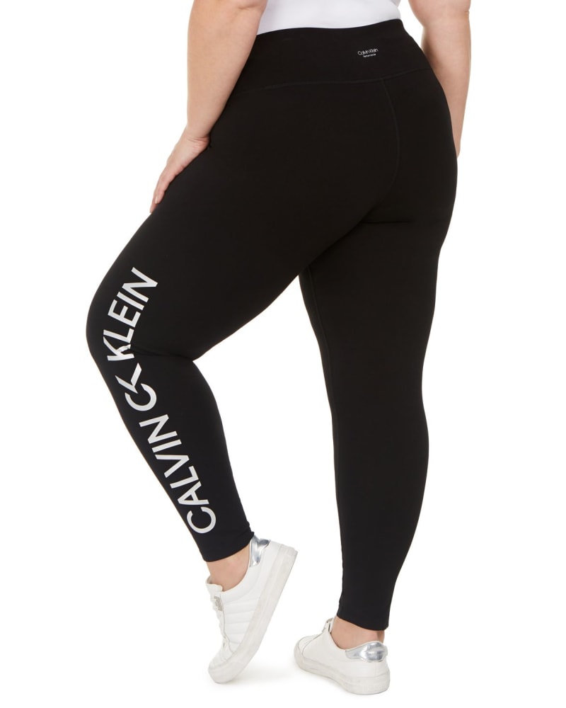 Calvin klein on sale logo leggings black